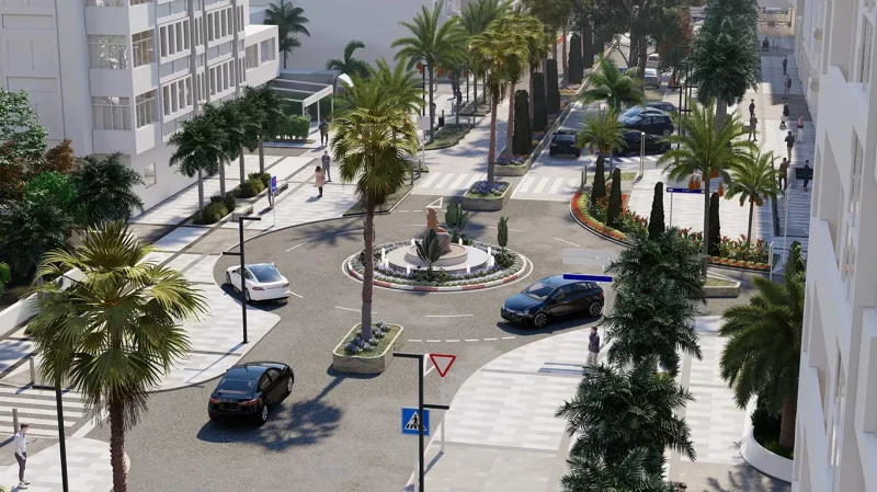 Infografía de prueba rontonda avda Costa del Sol